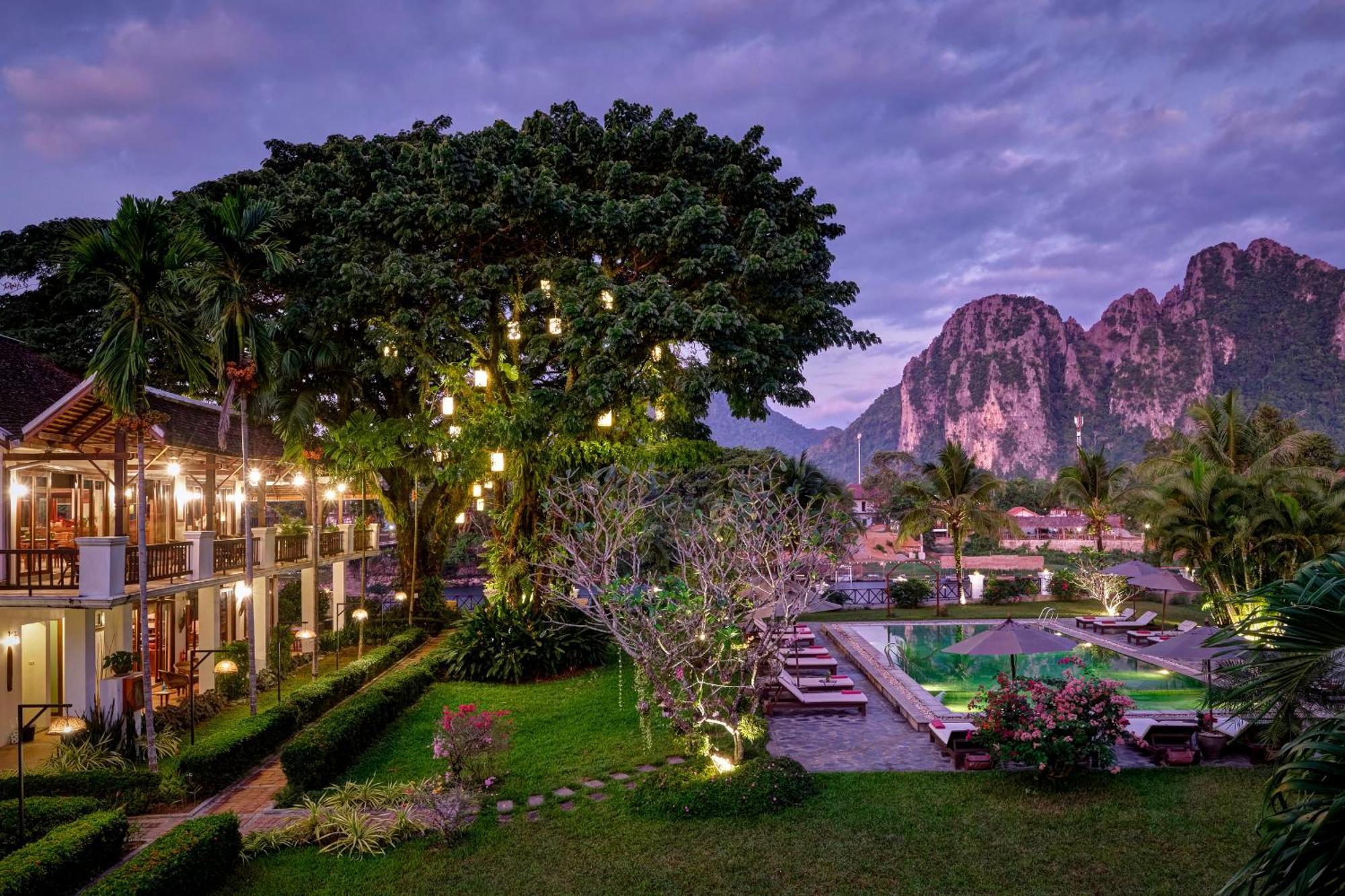 Riverside Boutique Resort, Ванг-Виенг Экстерьер фото